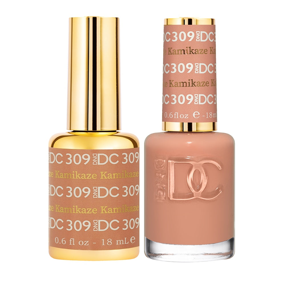 DND DC DUO Nail Gel Polish Kamikaze with Glitter Metallic Effect, 0.5 oz, #309