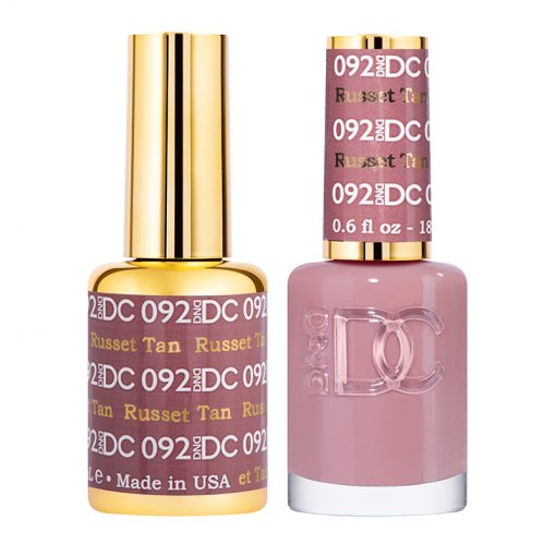 DND DC Gel Polish Duo Set - Russet Tan Color #092 for Professional Nail Art