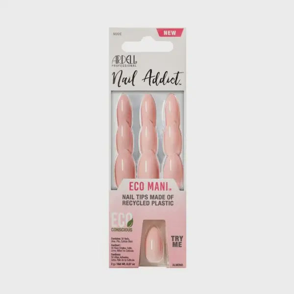 Ardell Eco-Friendly Press-on Nails, Nail Addict Mani in Nude #58643