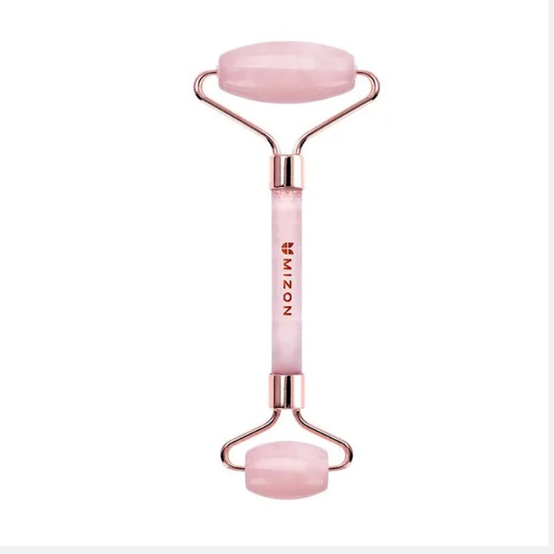 Natural Rose Quartz Dual - Sided Facial Massage Roller for Enhanced Skincare