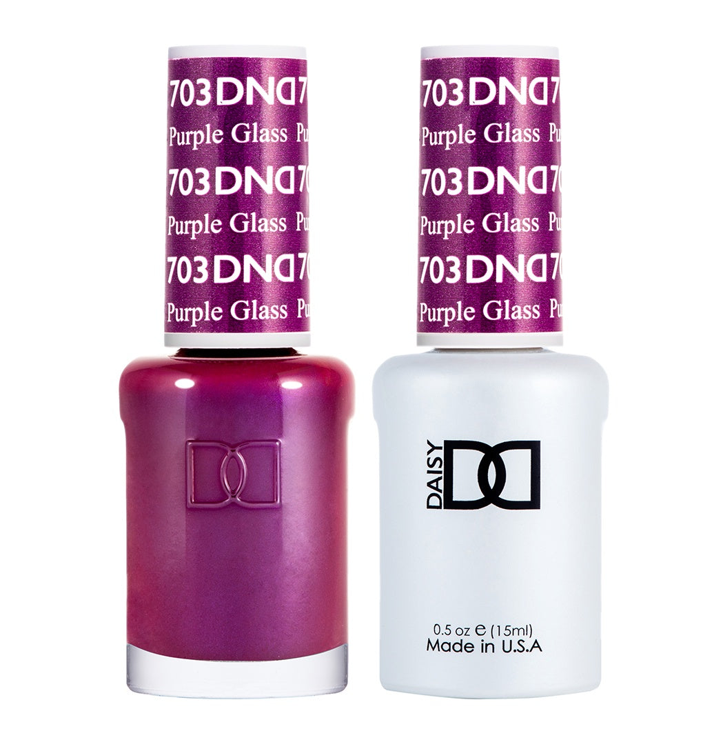 DND Duo Purple Glass #703 Gel Nail Polish and Matching Lacquer Set