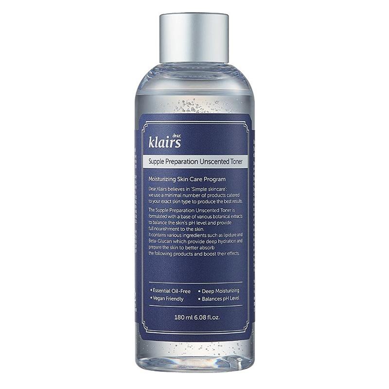 Klairs Unscented Supple Preparation Facial Toner - 180ml (Product without Box due to Transit Damage)