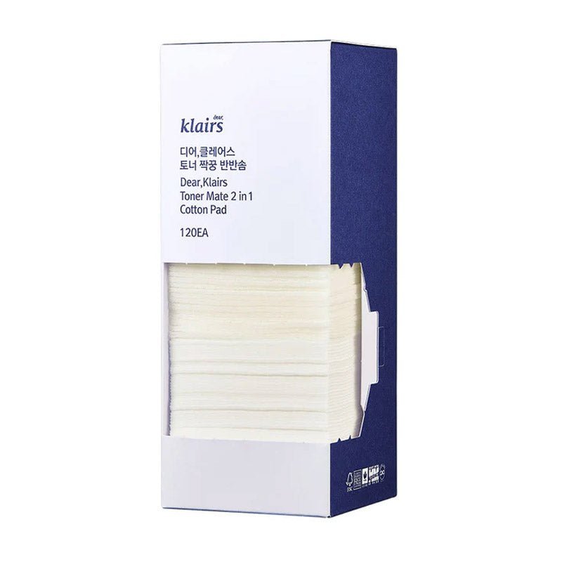Klairs 2-in-1 Toner Cotton Pad Set with 120 Pieces