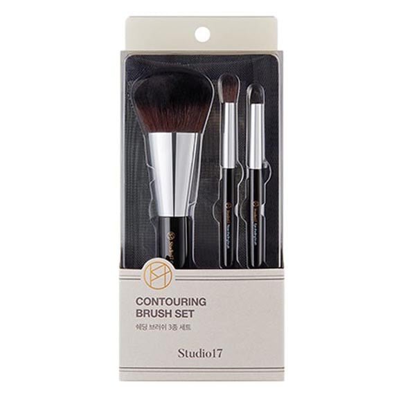 Professional Studio 17 Makeup Contouring Brush Set for Enhanced Cosmetic Application