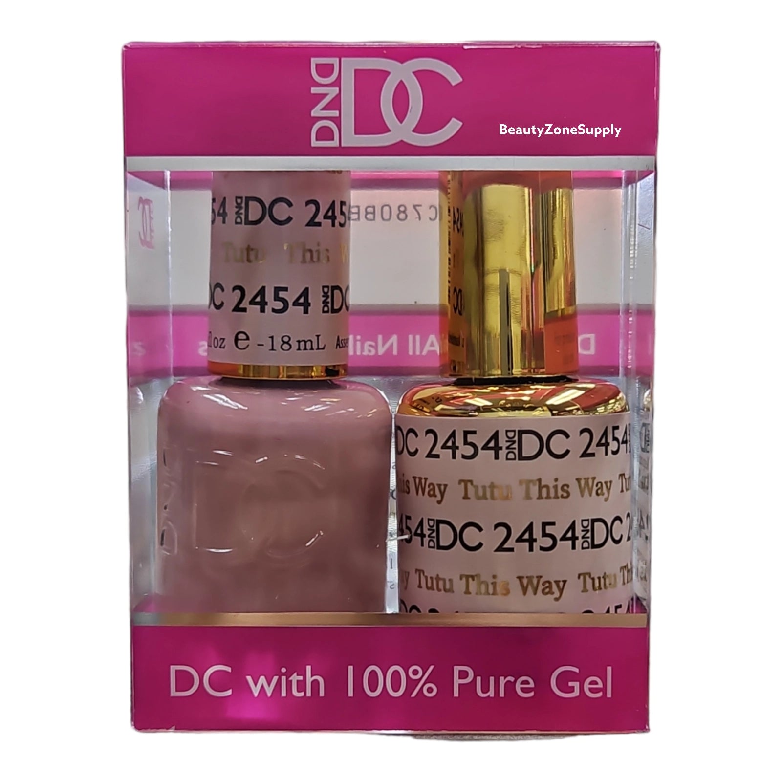 DND DC Duo Gel Polish and Lacquer - Tutu This Way #2454 from the 2023 Sheer Collection, Made in the USA