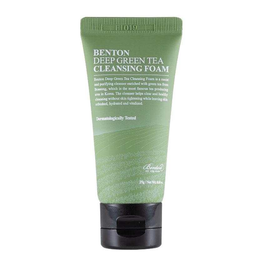 Mini 25g Benton Deep Green Tea Nourishing Cleansing Foam