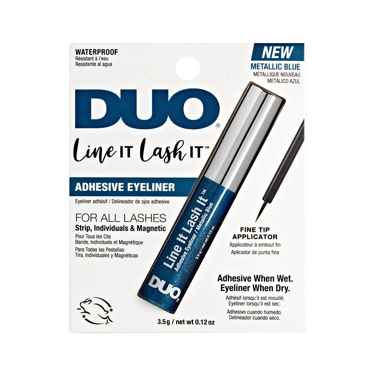 Ardell DUO Line It Lash It Metallic Blue Adhesive Eyeliner, 0.12 oz #85059