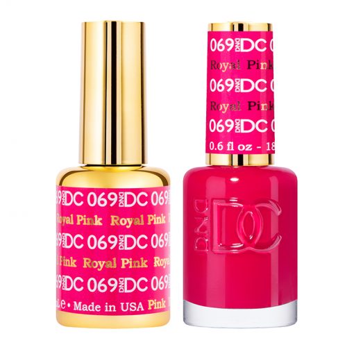DND DC Professional Gel Polish and Nail Lacquer Duo in Stunning Royal Pink #069