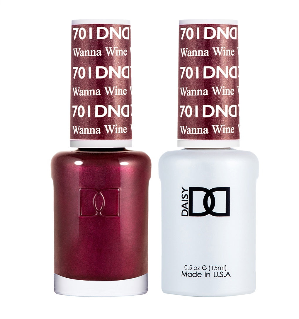 DND Duo Gel & Lacquer - Gorgeous Wanna Wine Shade #701
