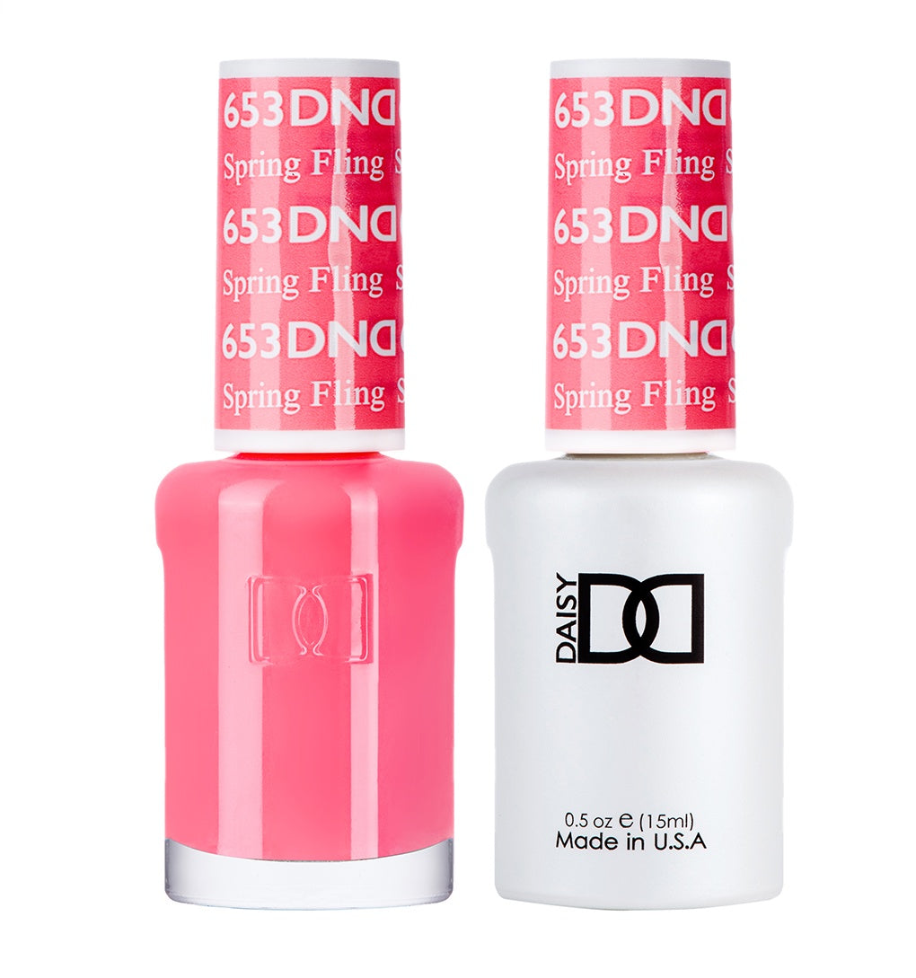 DND Dual Function Gel Polish and Lacquer Set - Spring Fling Collection, Shade #653