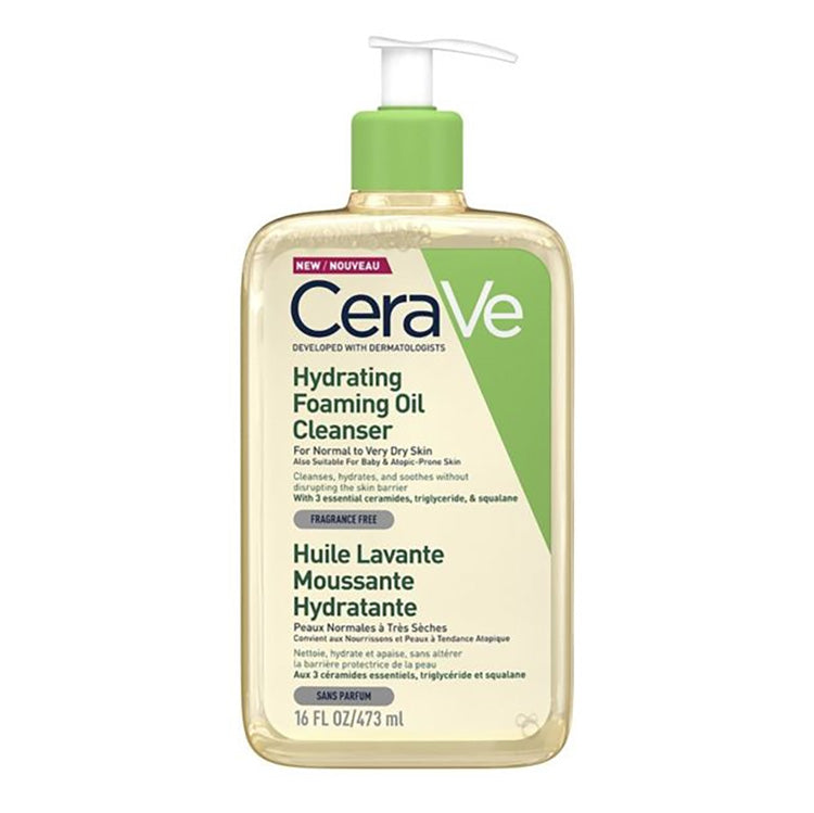 473ml CeraVe Hydrating Foaming Oil Facial Cleanser for Gentle Skin Care