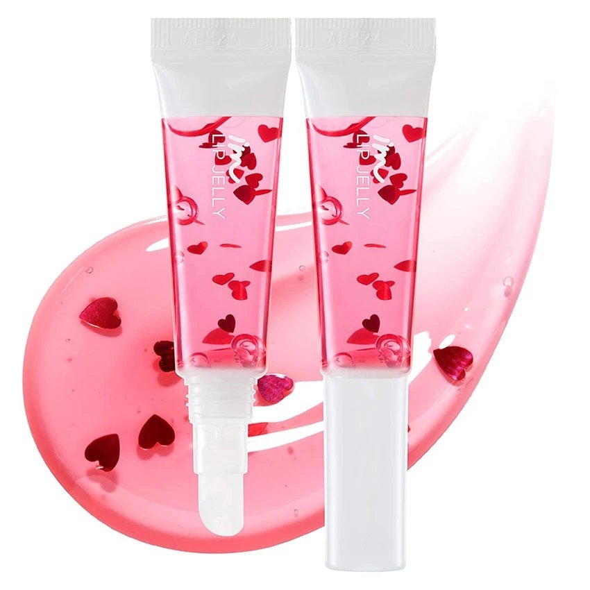 I'm 5.6g Non - sticky Moisturizing Lip Jelly with Heart - shaped Glitter