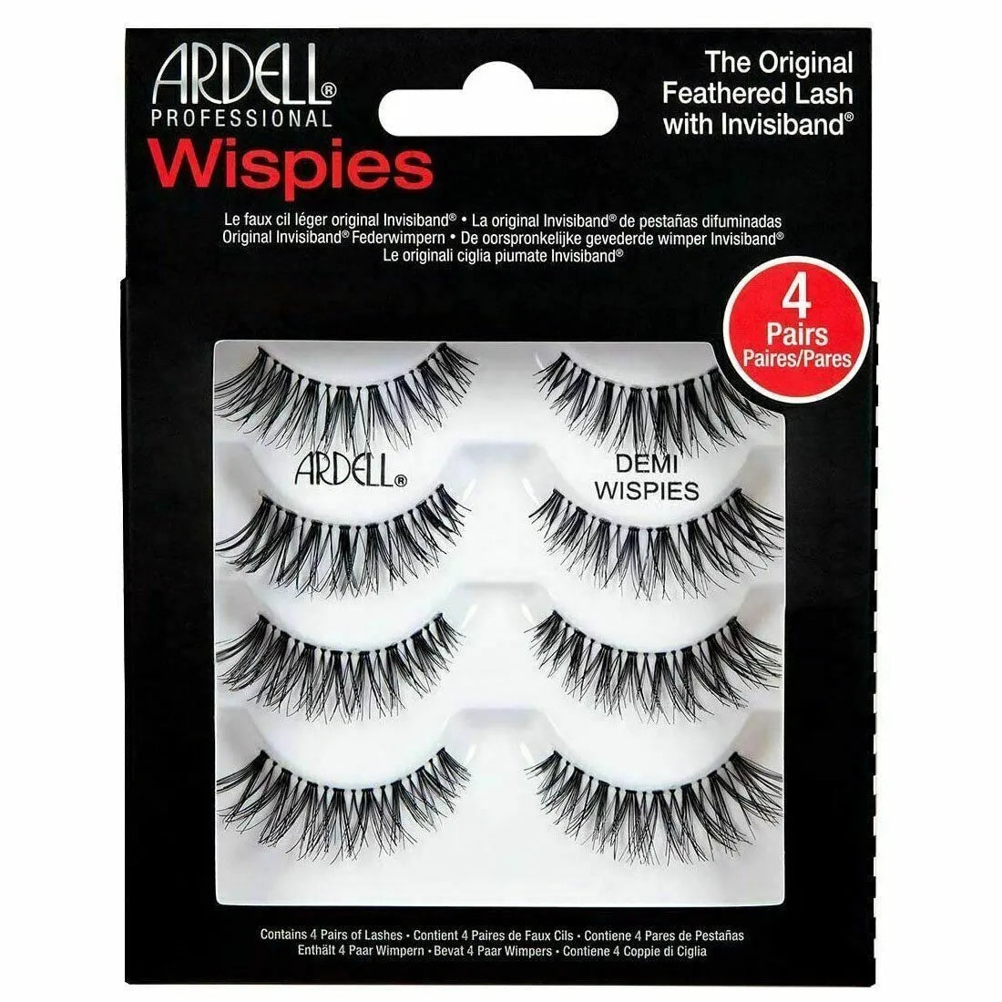 Ardell Four - Pack Set of Demi Wispies Artificial Eyelashes 61494