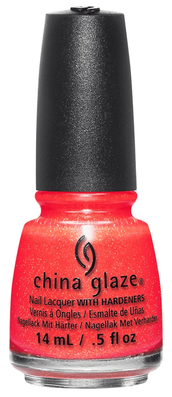 China Glaze Neon Peach Shimmer Lacquer - 0.5 oz Papa Don'T Peach #83545
