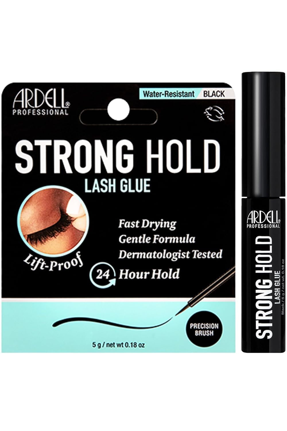 Ardell Premium Eyelash Adhesive with Strong Hold, Black Color, 0.18 oz Tube - Product Code #37350