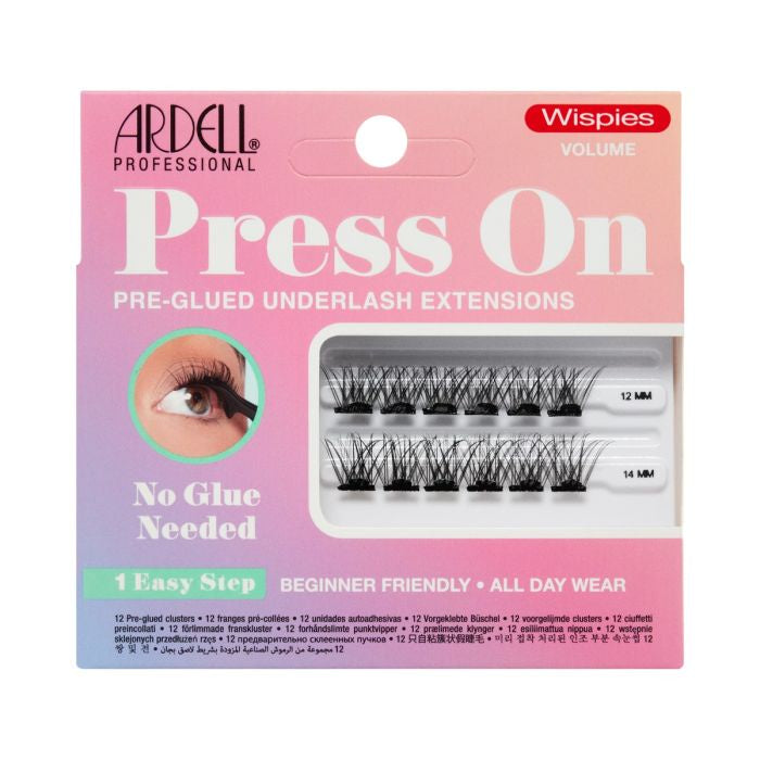 Ardell Mini Wispies Volume Press - On Eyelash Extensions, Pack of 12 Pieces, Product Code #38605