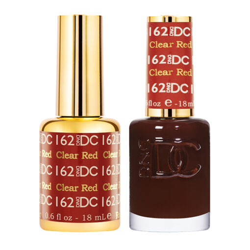 DND DC Gel Polish - Stunning Clear Red #162 Duo Set