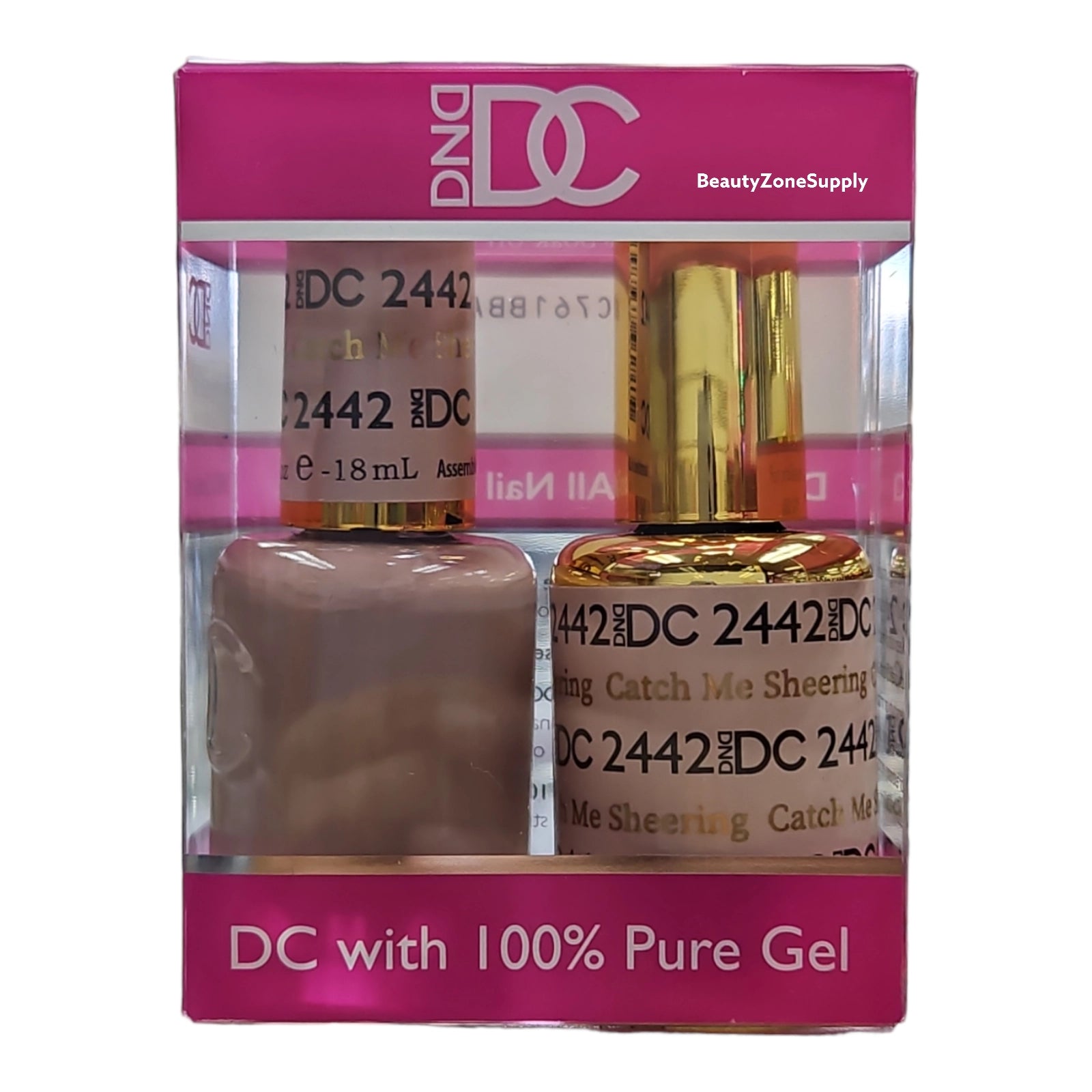DND DC Duo Gel Polish and Lacquer - Catch Me Sheering Shade #2442 from 2023 Sheer Collection