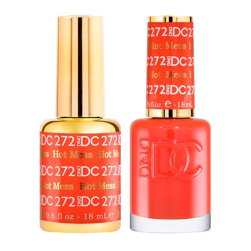 DND DC DUO Gel Nail Polish - Hot Mess Glitter Metallic Effect, 0.5 oz, #272