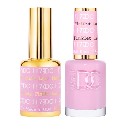 DND DC Gel Polish - Pinklet Lady #117, a Stunning Nail Gel Duo