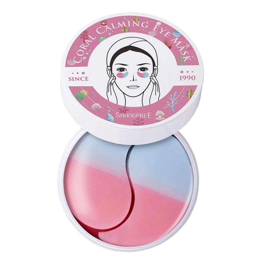 Shangpree 60-Piece Coral Calming Under-Eye Mask Set for Hydrating and Nourishing Delicate Eye Area Skin