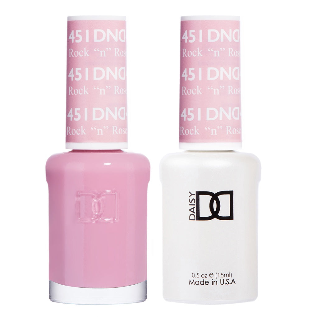 DND Duo Gel Polish and Lacquer Set - Rock ‘N’ Rose Shade #451