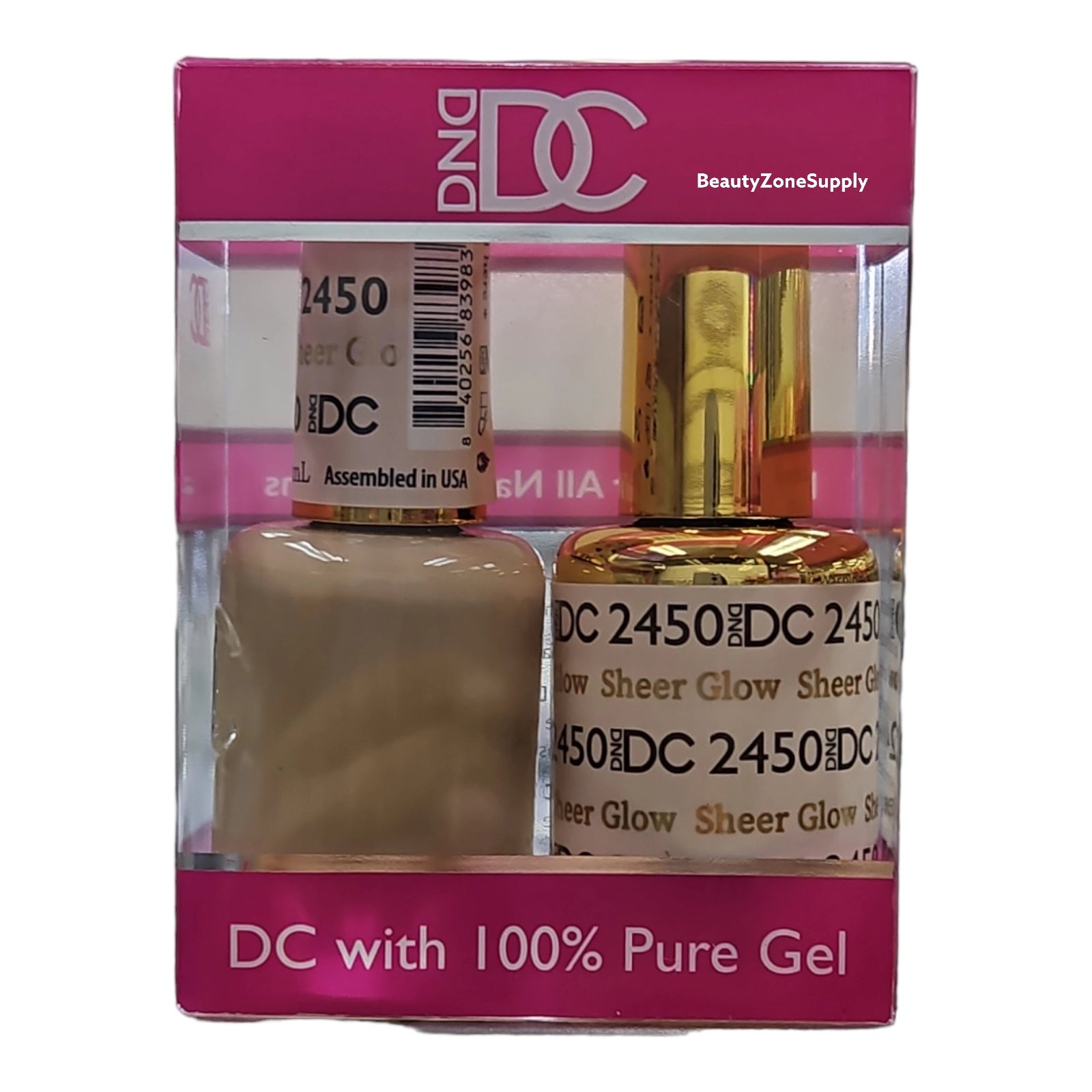 DND DC 2023 Sheer Collection Duo Gel & Lacquer with Sheer Glow #2450
