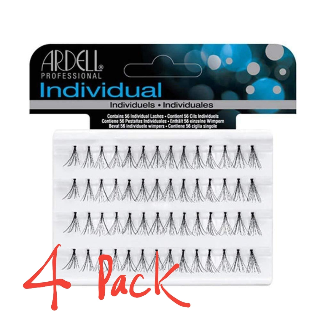 Ardell 4-Piece Pack of Double Individual False Eyelashes in Medium Size, Style #61485
