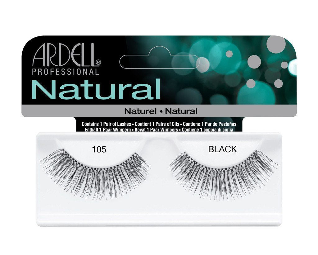 Ardell Fashionable Natural Black False Eyelashes Style 105 #65002