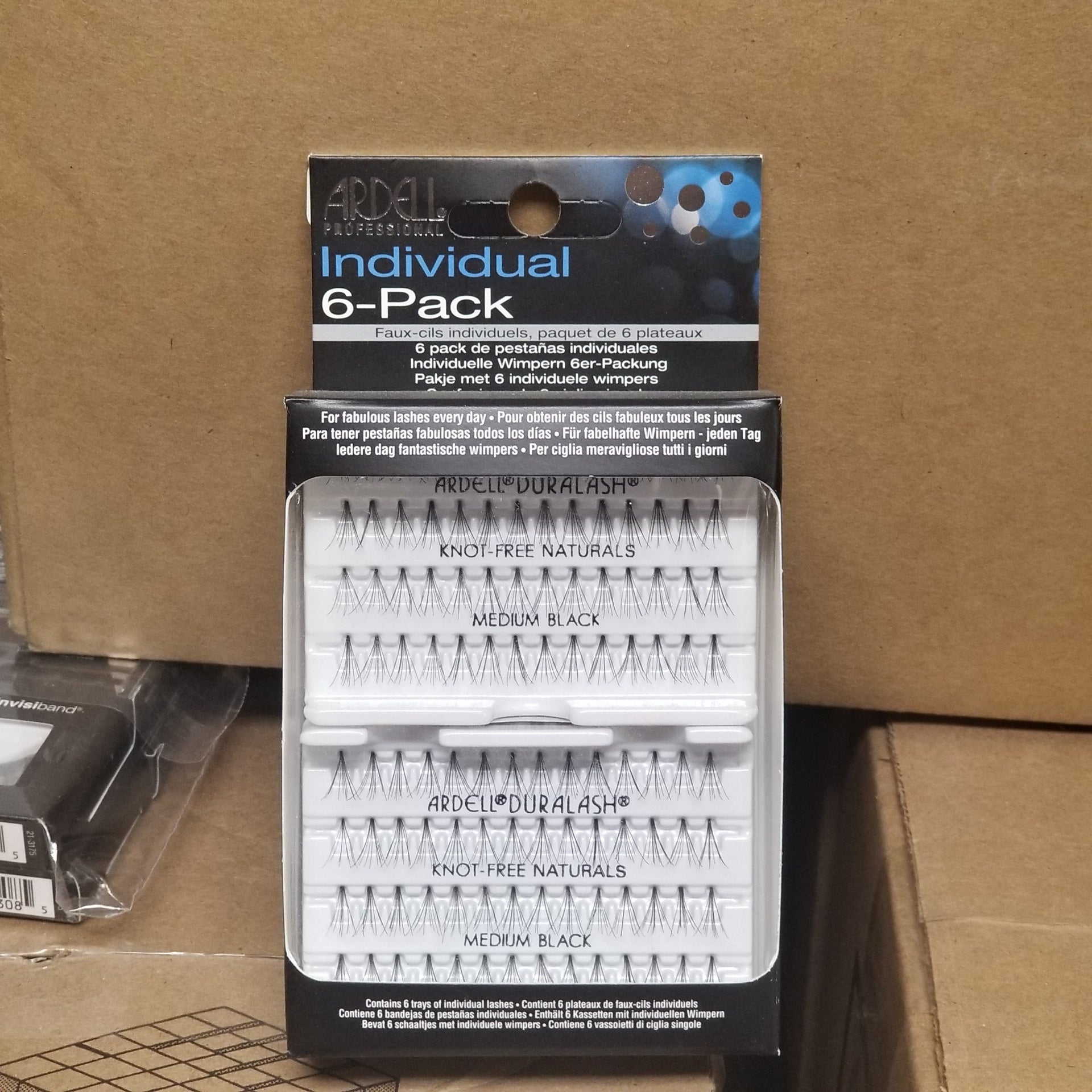 6-Pack Ardell Individual Knot-Free Medium Natural False Lashes 60078