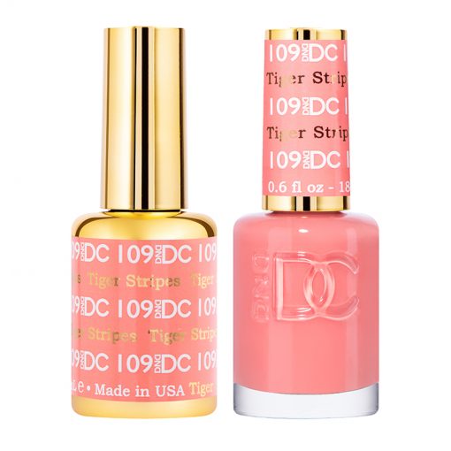 DND DC Professional Gel Polish Duo Set with Tiger Stripes Design #109 for Stunning Nails