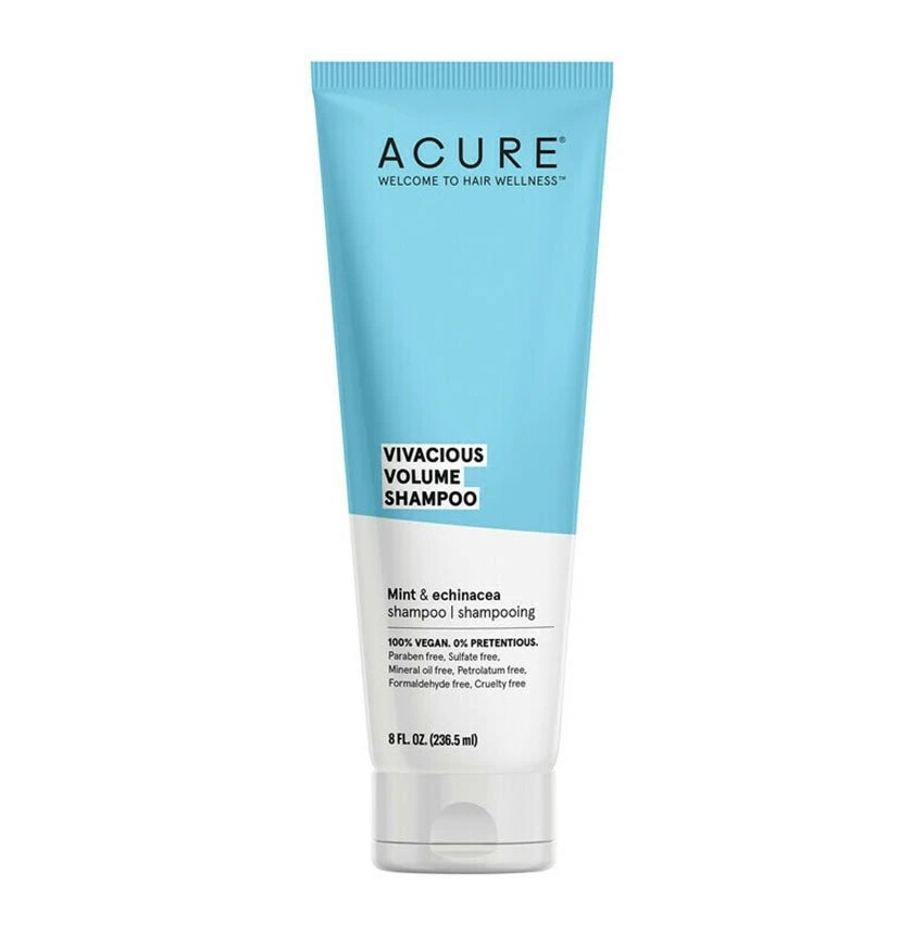 Acure Mint - Infused Vivacious Volume Shampoo for Normal to Fine Hair, 236ml