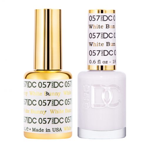 DND DC Professional Gel Polish and Lacquer Duo - White Bunny Color #057 for Beautiful Nails