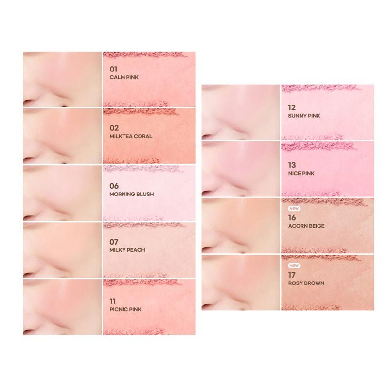 Peripera Pure Blushed Sunshine Cheek - 4.2g Highly Pigmented Warm Pastel Blush