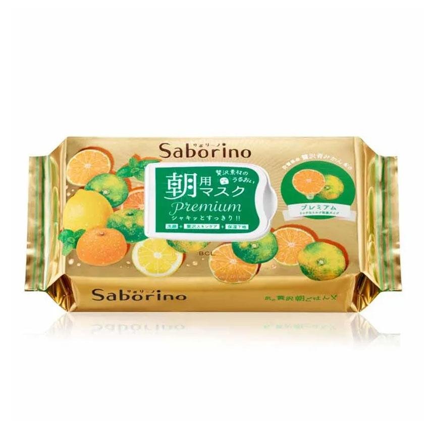 Saborino High - end Morning Green Mandarin Mask (28 Pieces)