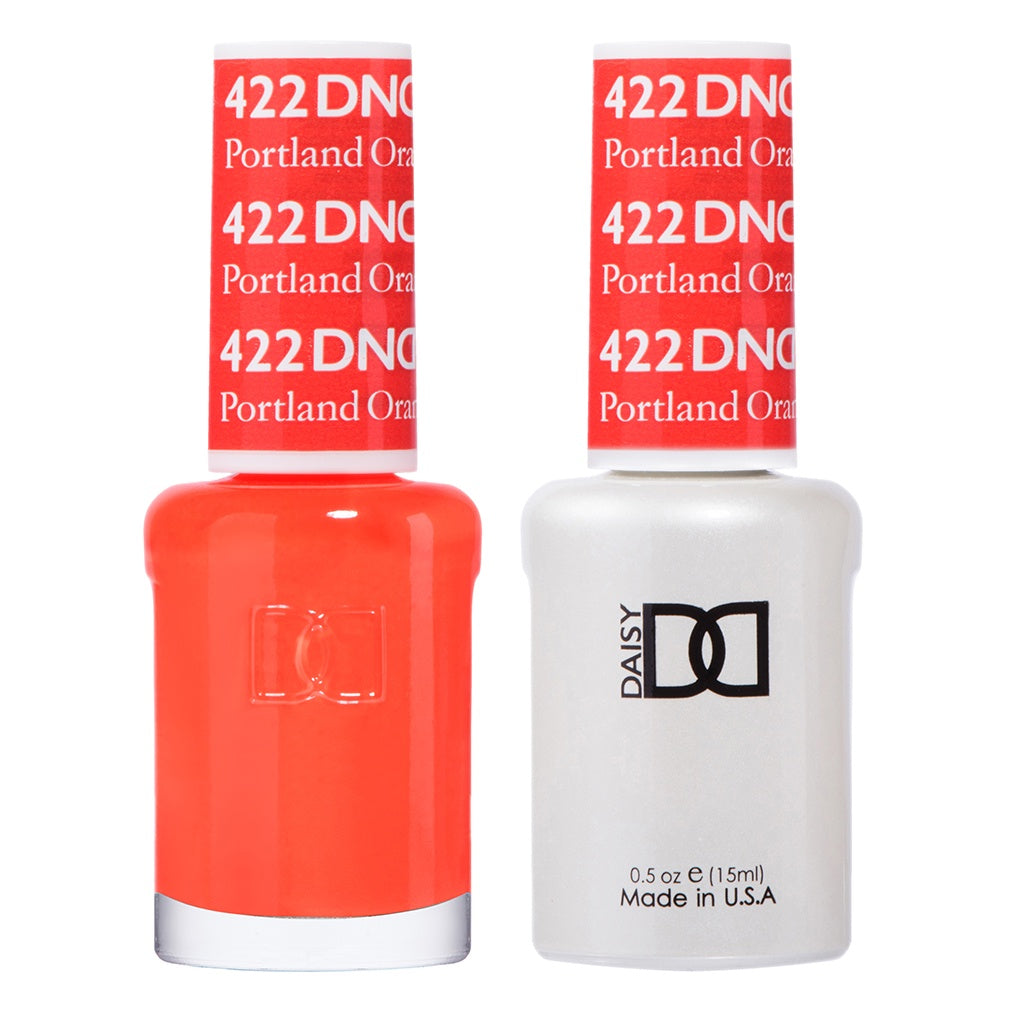 DND Duo Gel Polish and Lacquer in Stunning Portland Orange #422