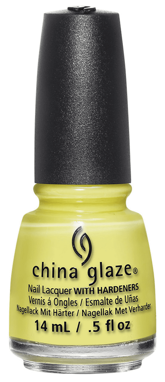 China Glaze Nail Lacquer - Whip It Good Neon Yellow Creme Nail Polish, 0.5 oz #83547