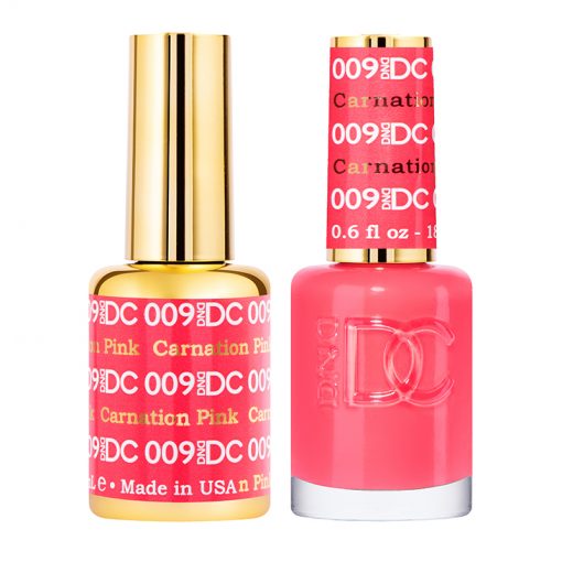 DND DC Gel Polish Duo Set in the Beautiful Carnation Pink Shade #009 for Stunning Nails