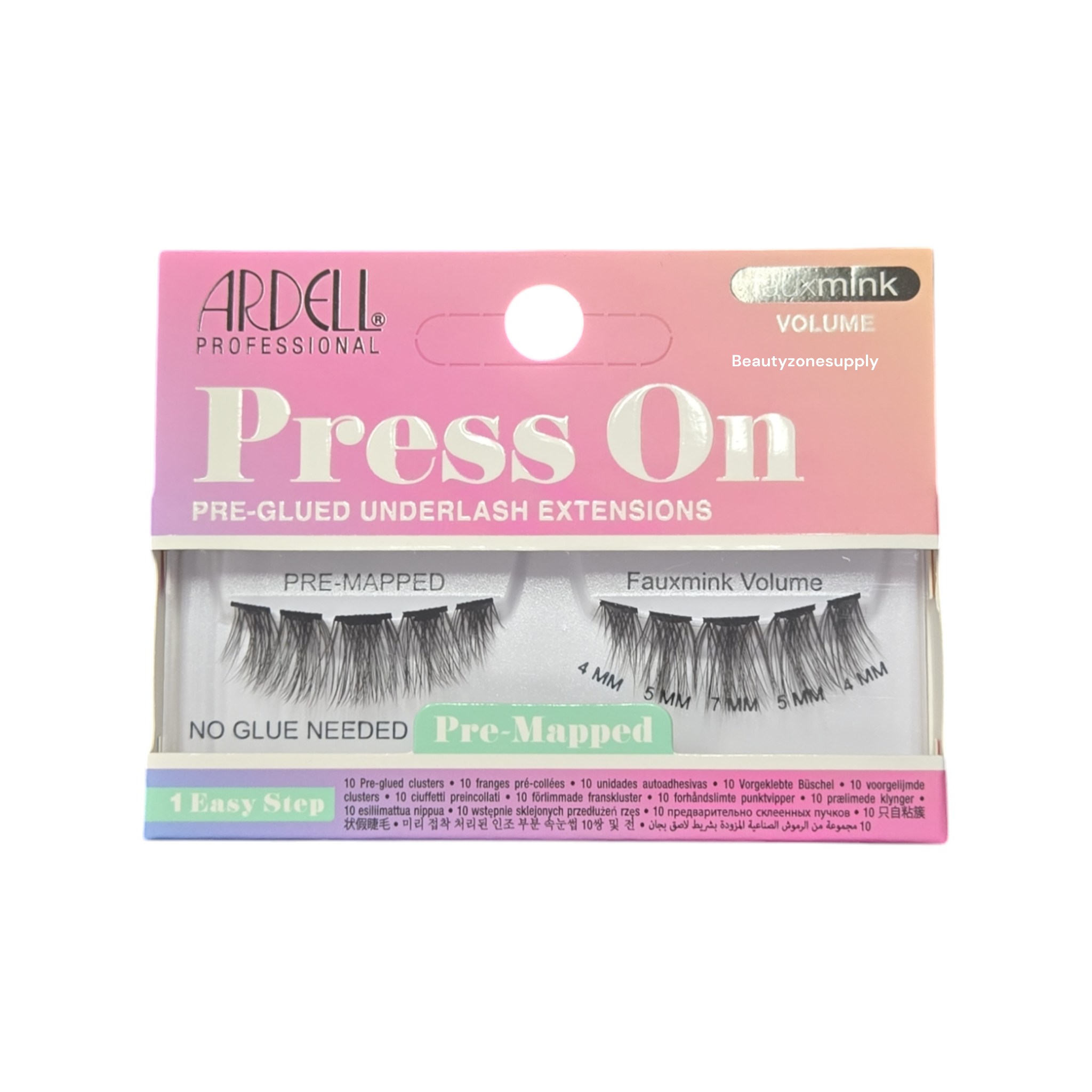 Ardell Pre - Mapped Press - On Fauxmink Volume Eyelashes #38765
