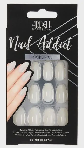 Ardell Nail Addict Natural Ballerina Press - on Nails #61552 for Effortless Nail Styling
