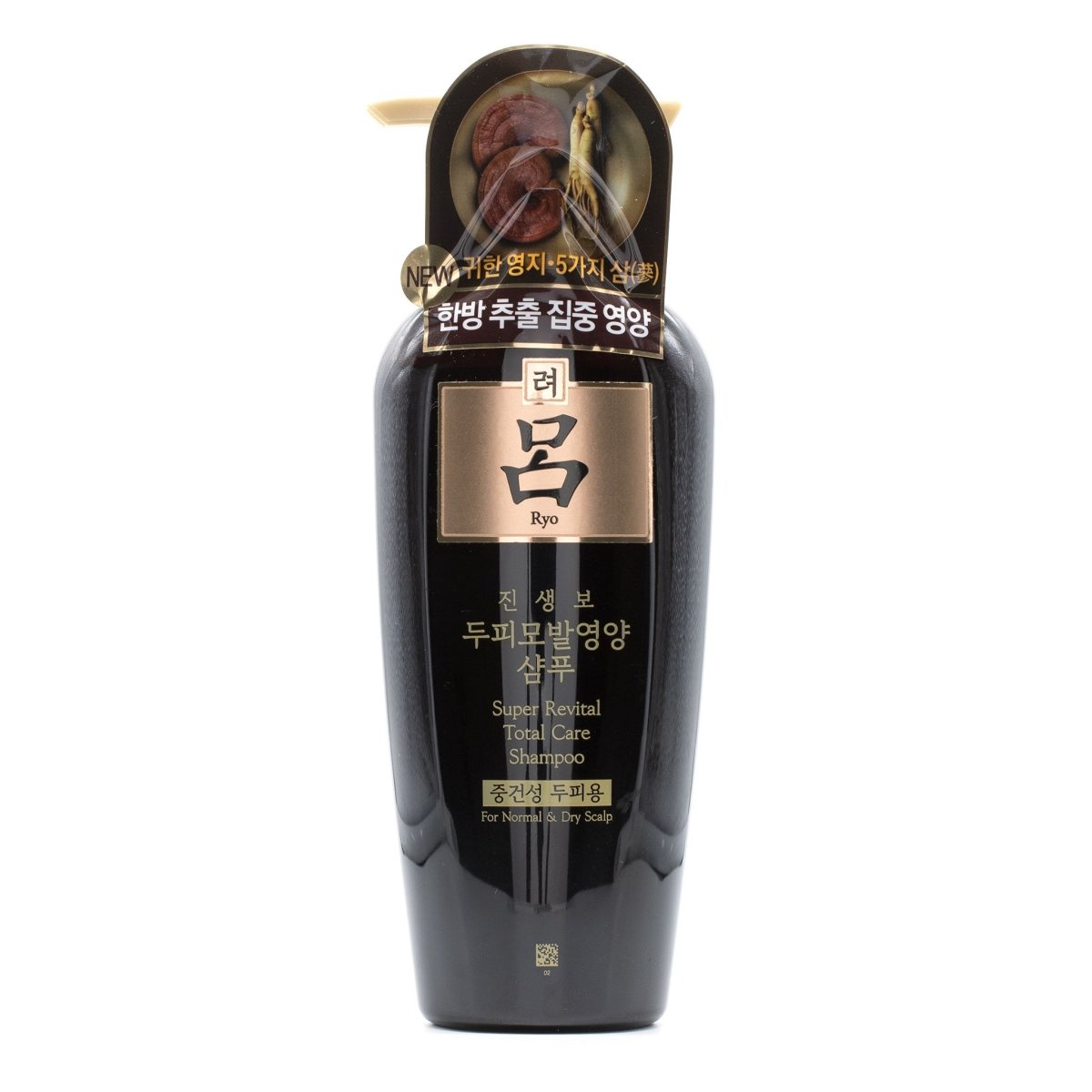Jinsaengbo Premium Super Revitalizing Total Care Shampoo or Conditioner for Normal and Dry Scalps, 400ml Bottle