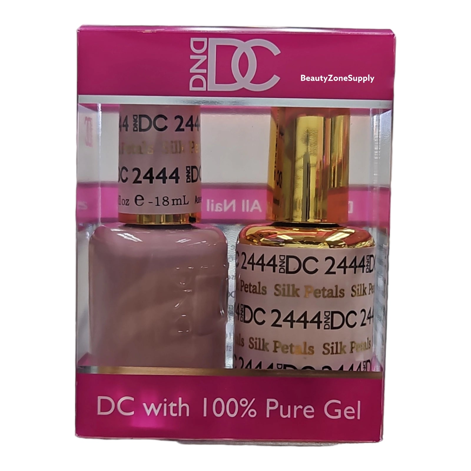 DND DC Duo Gel & Lacquer Silk Petals #2444 - 2023 Sheer Collection, USA - Made