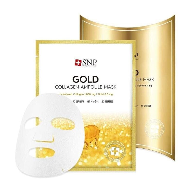 25ml Premium SNP Gold Collagen Ampoule Facial Mask for Elastic Skin