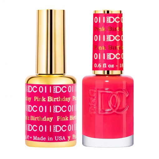 DND DC Pink Birthday #011 Gel Polish Duo with DC Gel and Lacquer