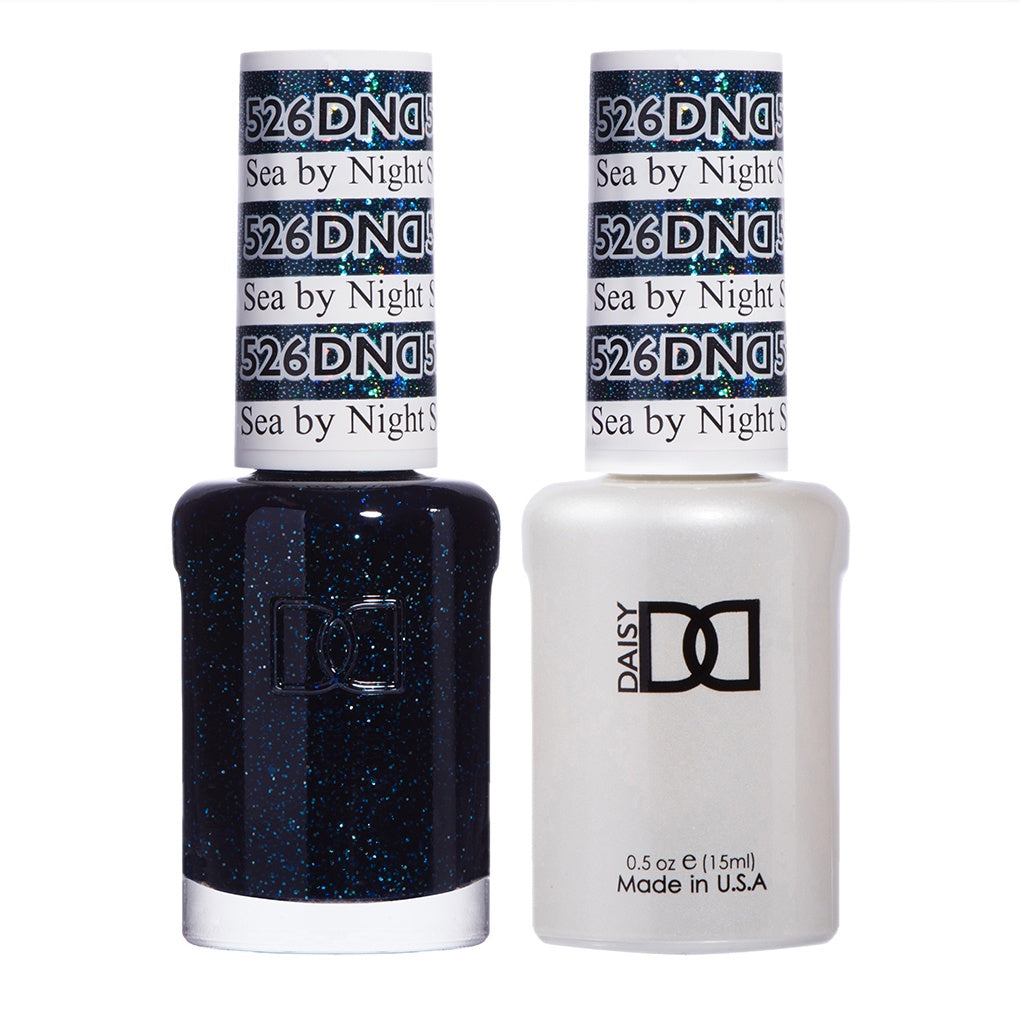 DND Duo Set: Gel Polish and Matching Lacquer - Sea By Night #526