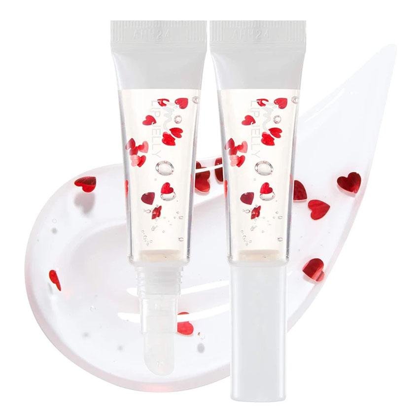 I'm 5.6g Non - sticky Moisturizing Lip Jelly with Heart - shaped Glitter