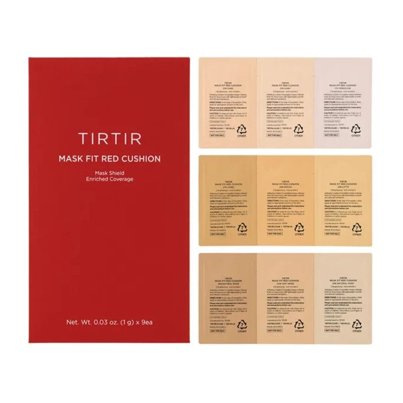 TirTir Mask Fit Red Cushion Foundation 6-Color Trial Kit with 1g Samples