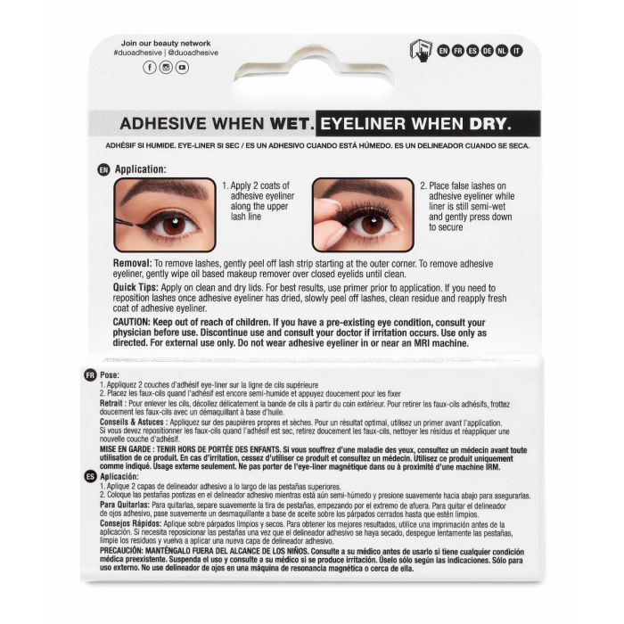 Ardell DUO Dual-Purpose Line It Lash It Dark Lash Adhesive and Eyeliner, 0.25 oz, Product #66949
