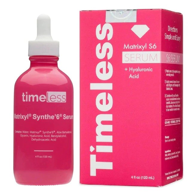 Timeless Anti - Aging Matrixyl 3000 Serum with Added Hyaluronic Acid, 4 Ounce (120 Milliliter) Bottle