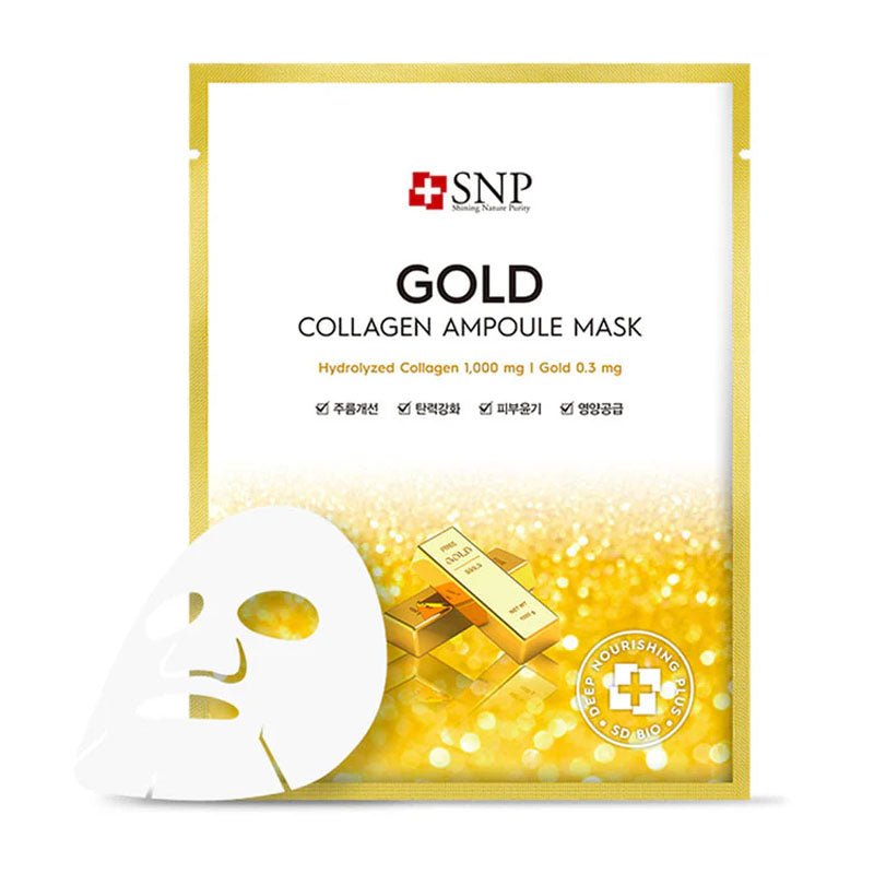 25ml Premium SNP Gold Collagen Ampoule Facial Mask for Elastic Skin
